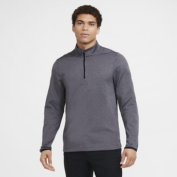Nike grey half zip mens sale